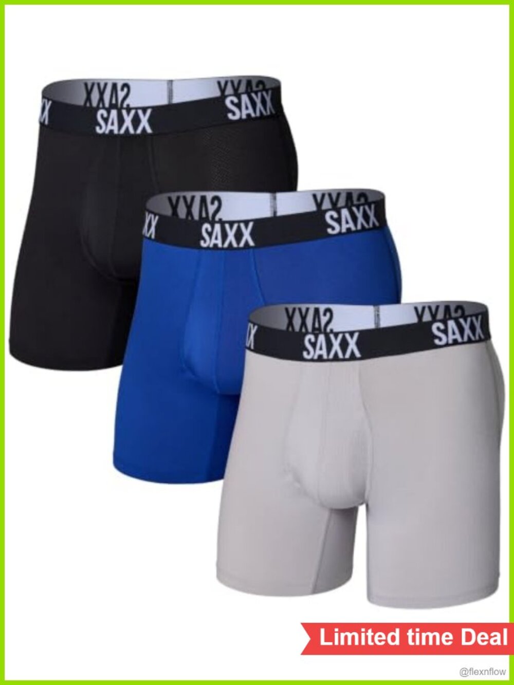 Men's Core Performance Mesh Boxer Brief 3-Pack Breathable Chafe-Free 5 Inch